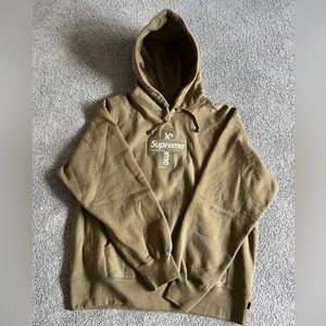 Supreme Cross Box Logo Hoodie Olive